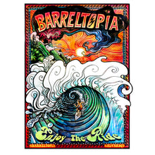 Cargar imagen en el visor de la galería, Art by Barreltopia poster SURF