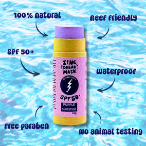 STICK SPF50+ MORADO - Crema solar para surf y nieve