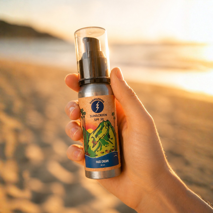 Crema Solar Facial Transparente · SPF30/50+ Reef Safe