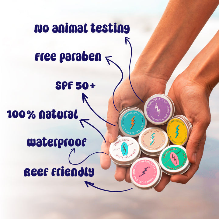 Zinc Solar Surf SPF50+ · Crema solar mineral (7 colores)