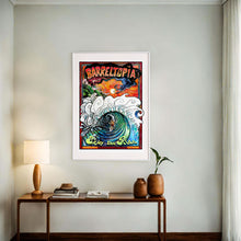 Load image into Gallery viewer, Art by Barreltopia poster SURF